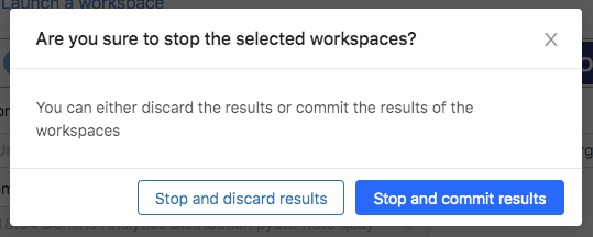 stop and commit workspace page